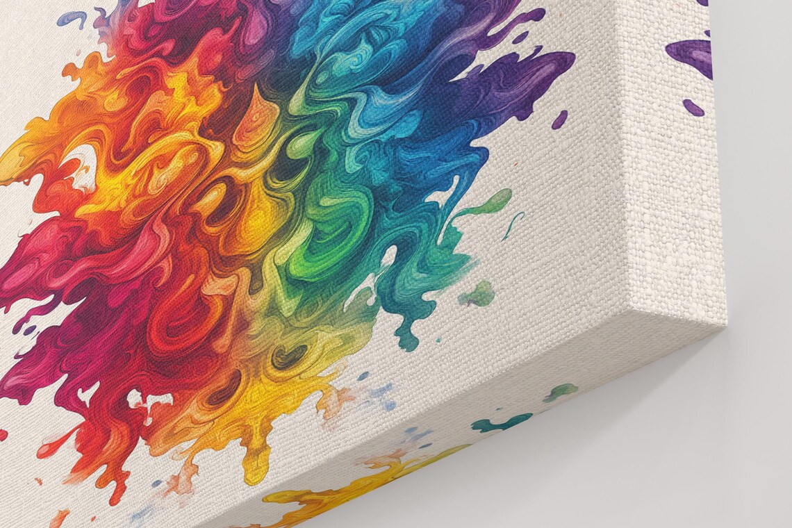 Rainbow Burst Bubble Design Poster Print - Image 5