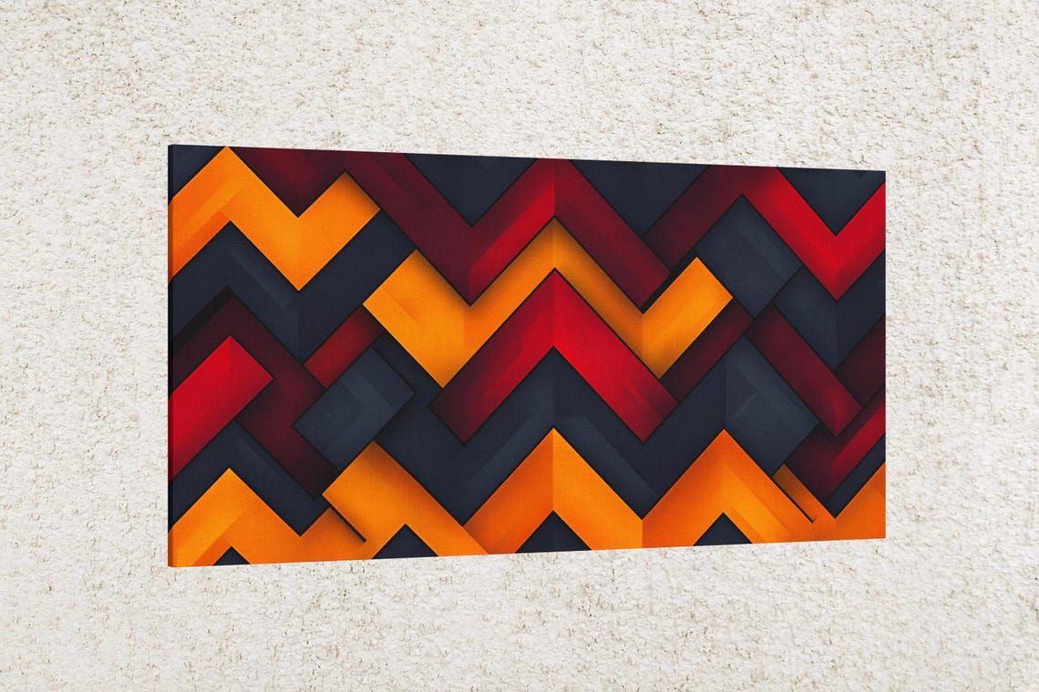 Bold Chevron Design Pattern Art Print