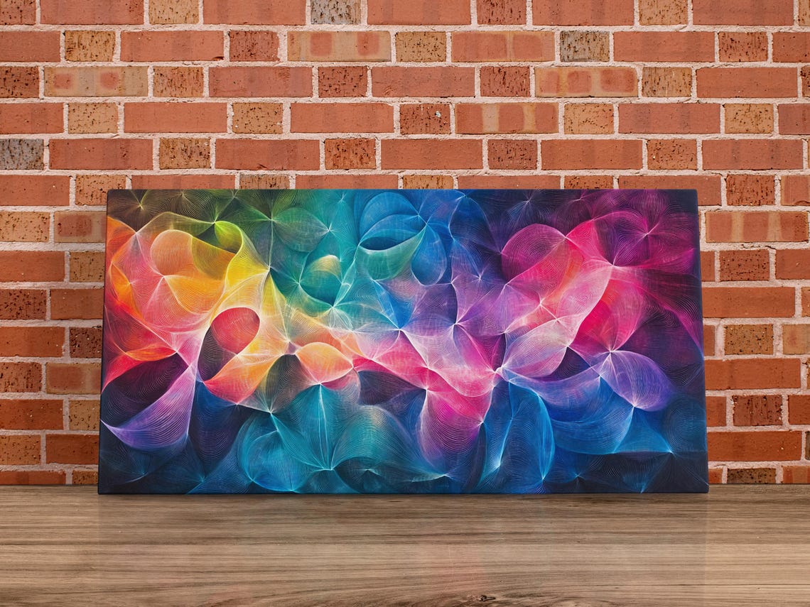Vibrant Abstract Lines Art Print