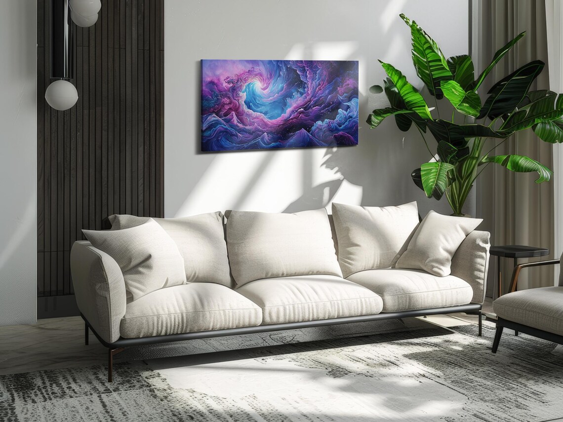 Galactic Swirl Explosion, Abstract Modern Art Print - Image 2