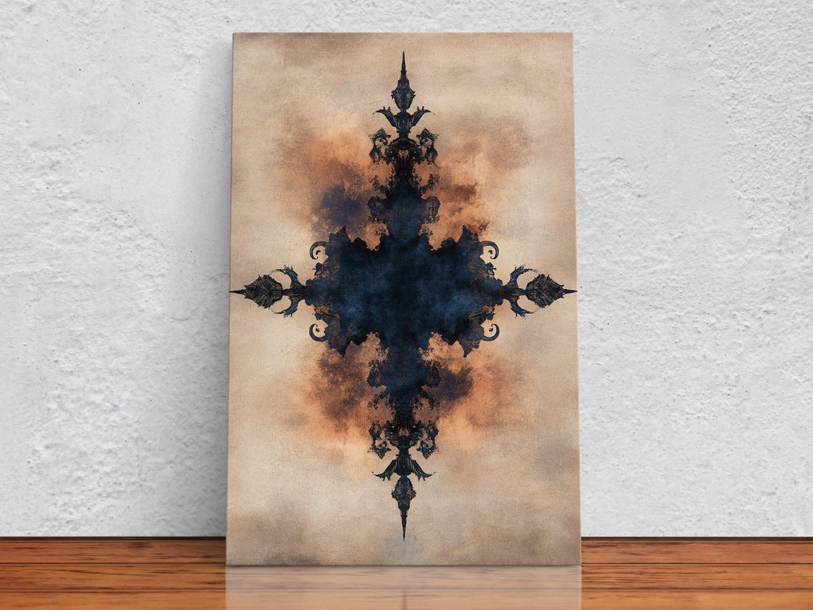 Gothic Ink Patterns Art Print