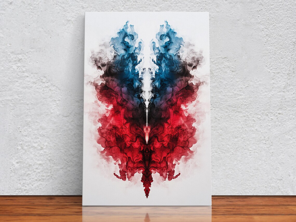 Explosive Red Abstract Symmetry Art Print