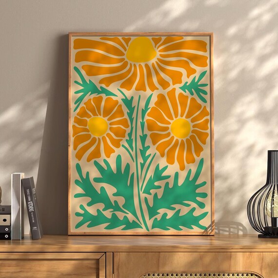 Henri Matisse Flower Boho Style Exhibition Poster Eclectic Prints Gallery Wall Art Retro Trendy Instant