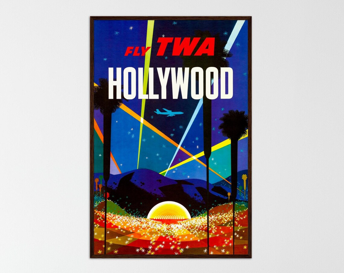 Los Angeles Travel Poster, Vintage Retro Decor