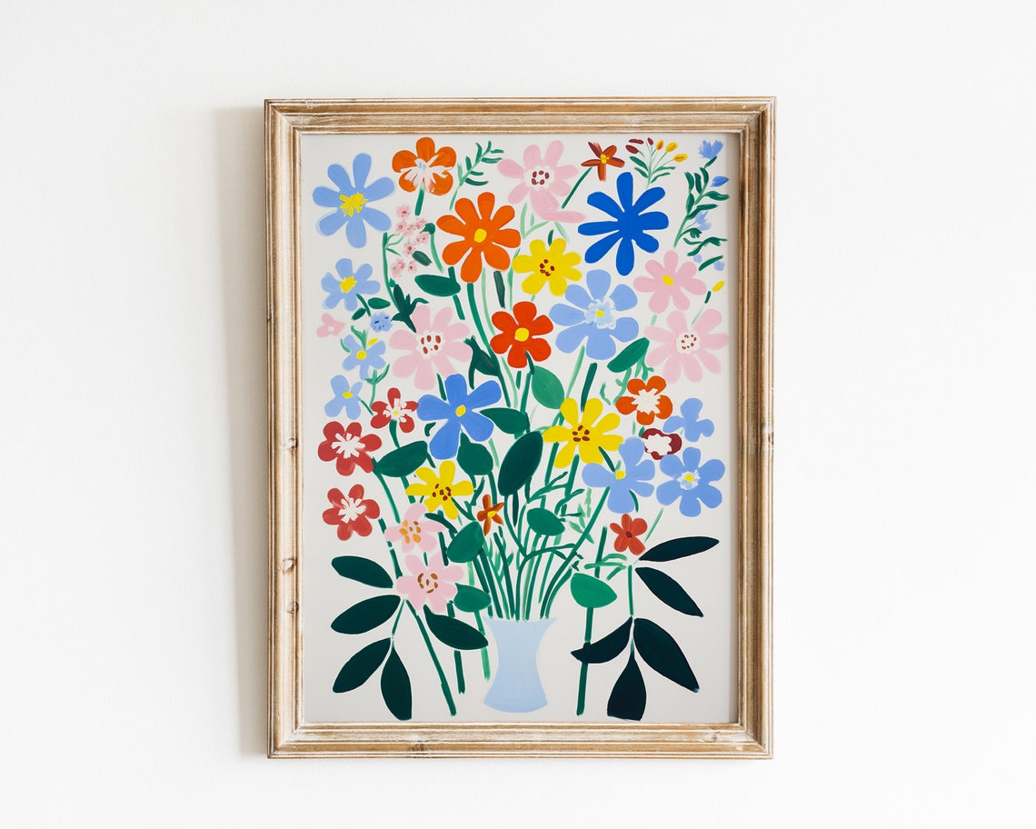 Vintage Wildflowers Art Print, Botanical Floral Decor - Image 2
