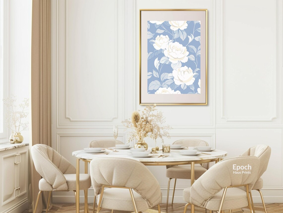 Chinoiserie Botanic Vintage Floral Print, Peonies - Image 3