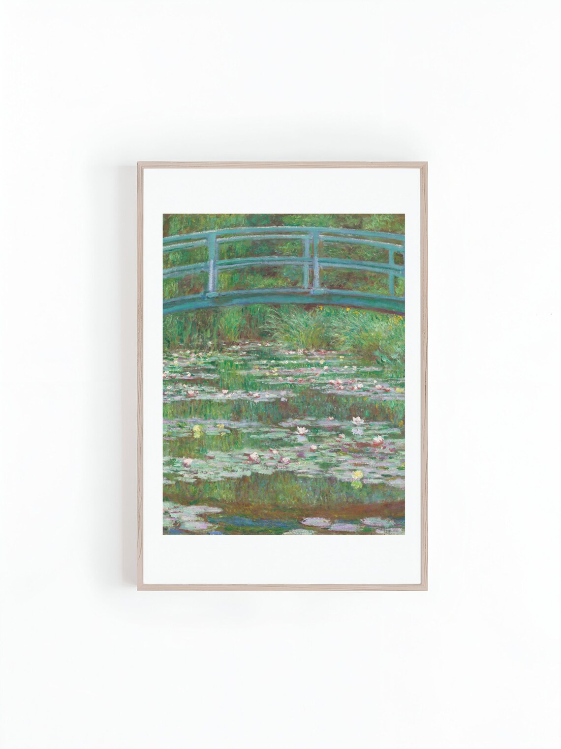 Claude Monet's Japanese Footbridge, Impressionist Poster - Image 3