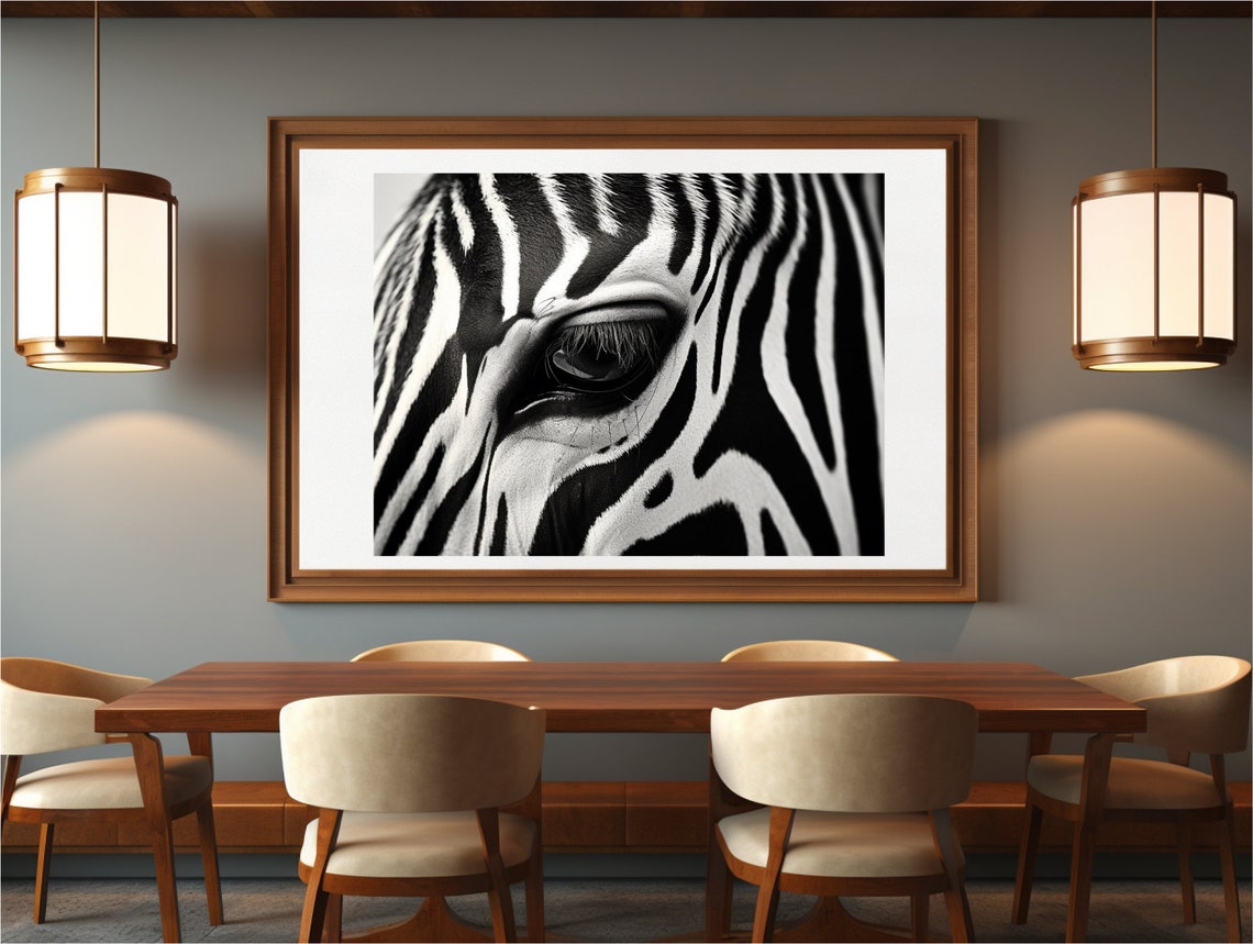 Zebras Eye Wildlife Photo Poster - Image 2