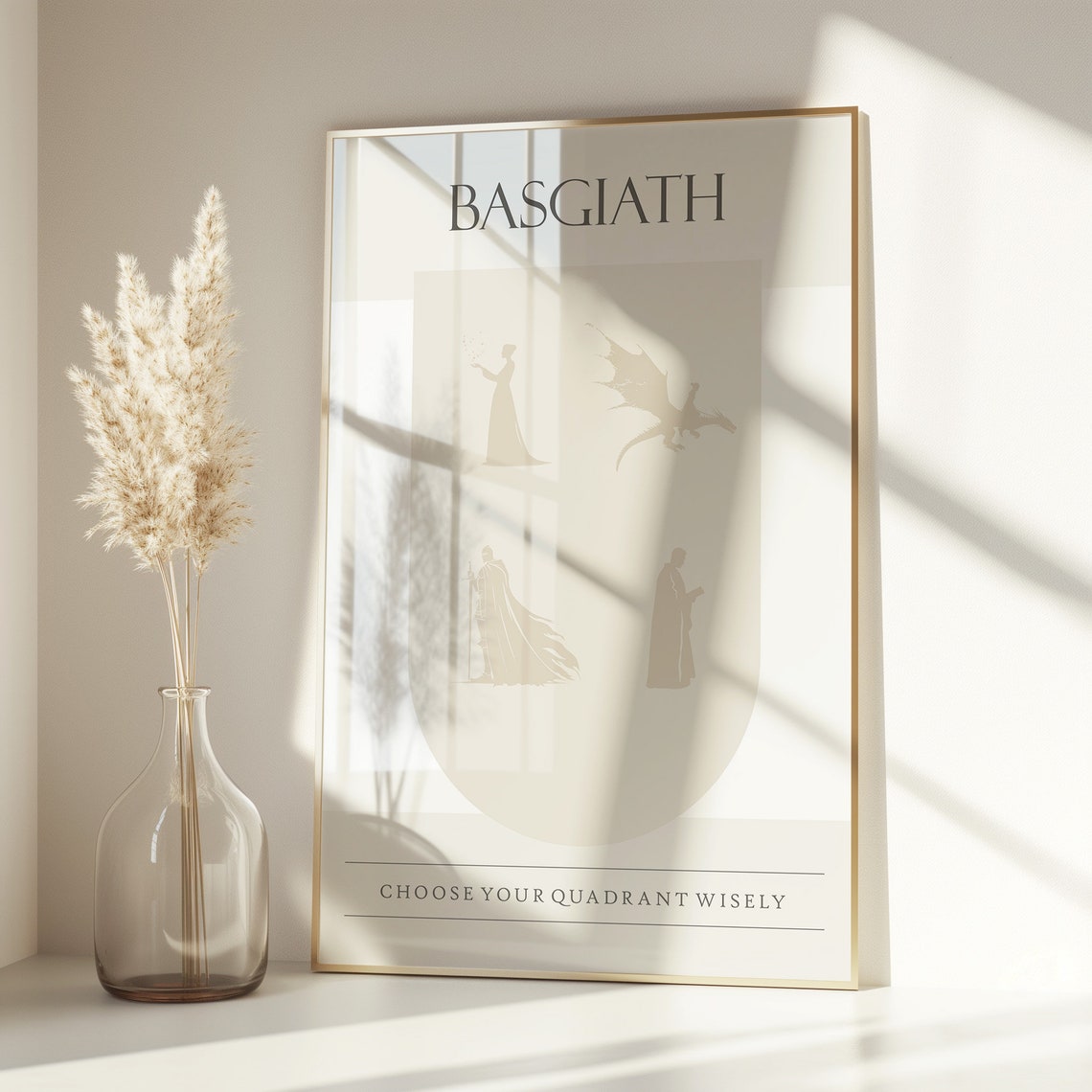 Basgiath Choose Your Quadrant Wisely Minimalist Shield Poster - Image 3