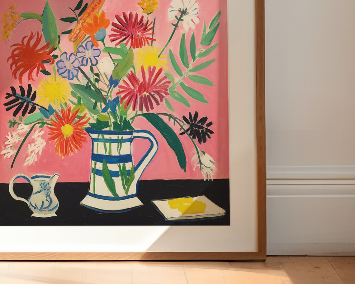 Vase of Flowers, Vintage Botanical Wall Art Print - Image 2