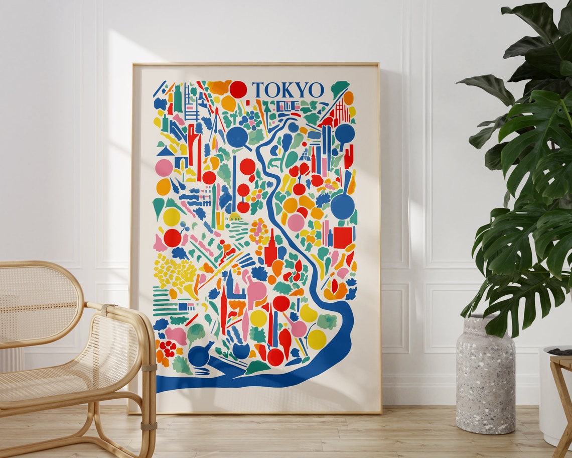 Tokyo City Map, Mid Century Travel Poster - Image 2