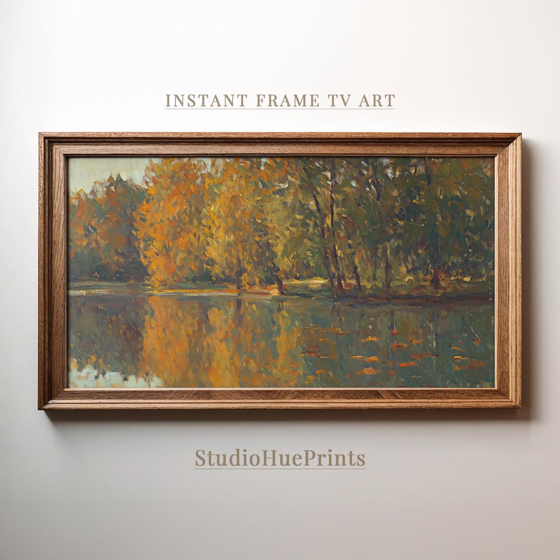 Fall Frame Tv Art Autumn Frame Tv Art Vintage Landscape Oil Painting Thanksgiving Tv Art Rustic Country Landscape Tv Art Sage Green Wall Art