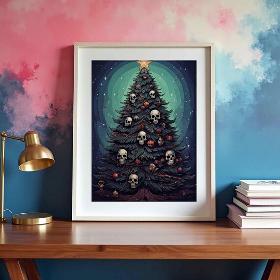 Gothmas Wall Art Vintage Holiday Decor Retro Cozy Festive Designs Instant Cute Trendy