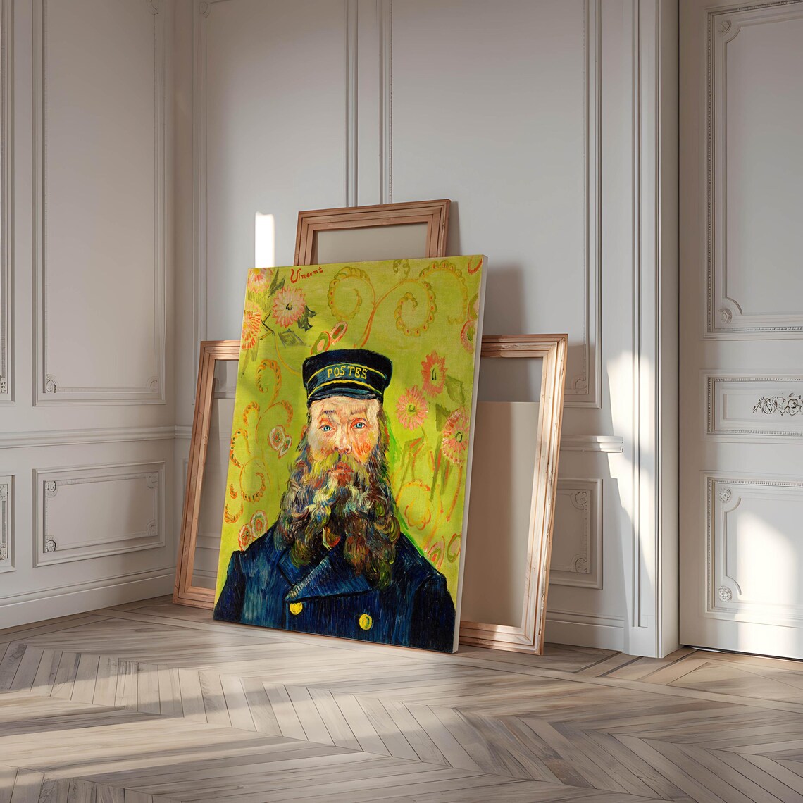 Van Gogh Portrait, Vintage French Postman Figurative Painting - Image 3