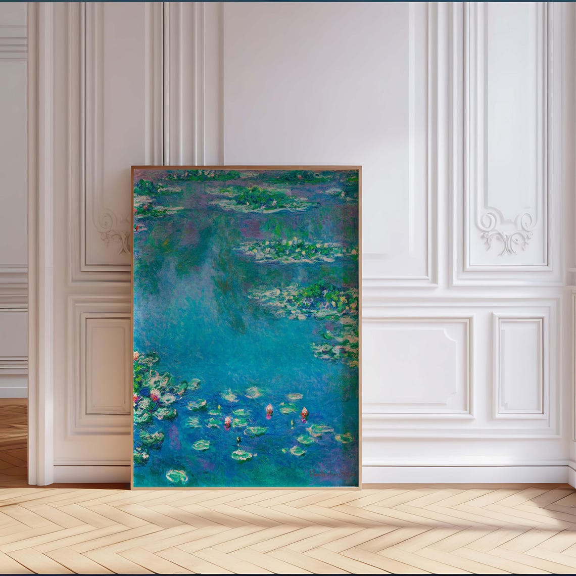 Claude Monet Water Lilies, Vintage French Art Print - Image 2
