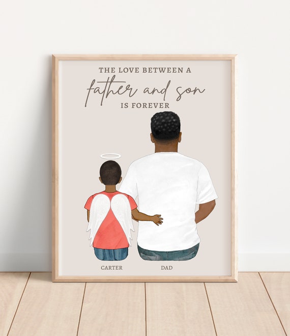 Child Memorial Print Parent Grief Gift Loss Of Son Personalized Memorial Tribute In Memory Of Son Dad Lost Child To Father From Son