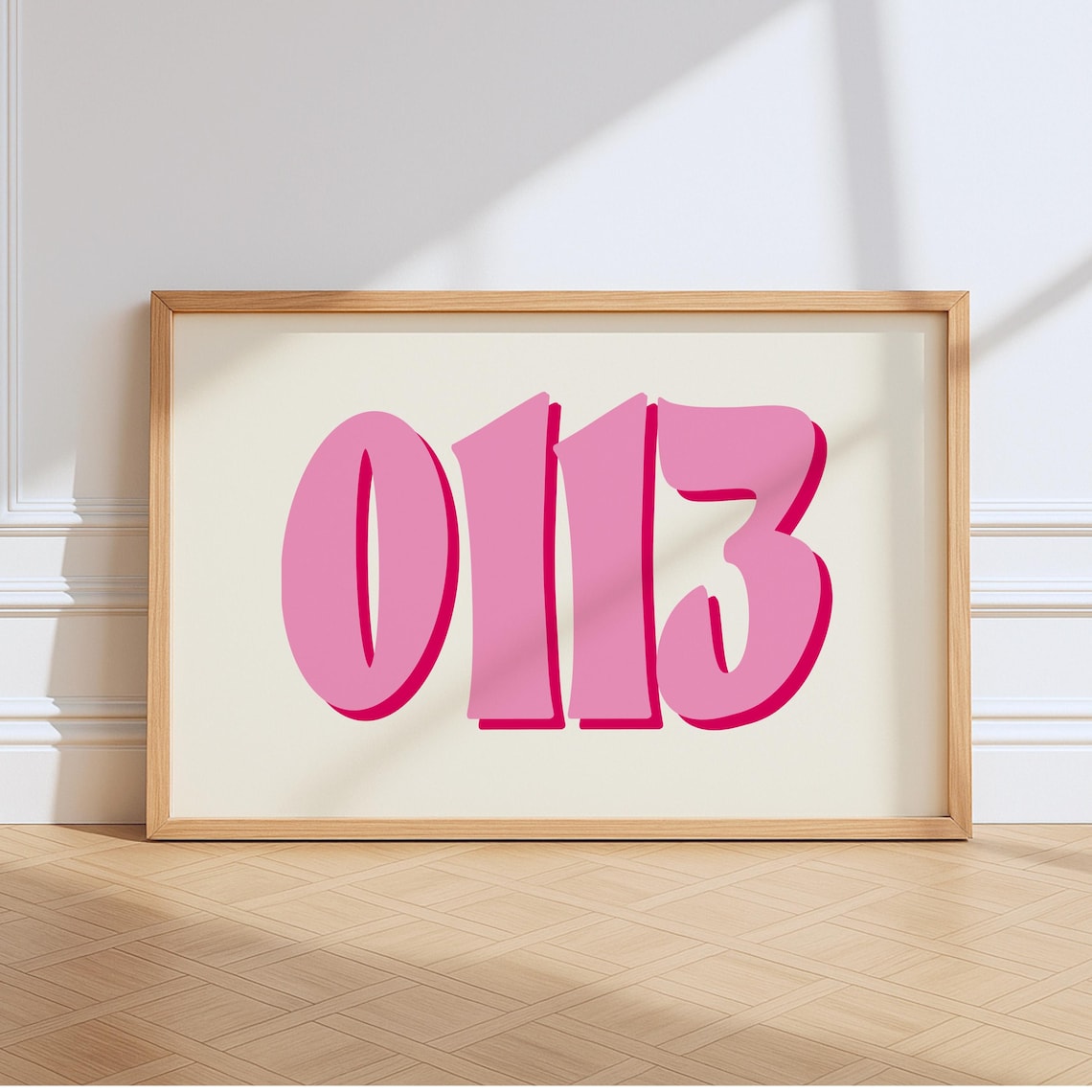 Custom Number Telephone Area Code Typography Art Print