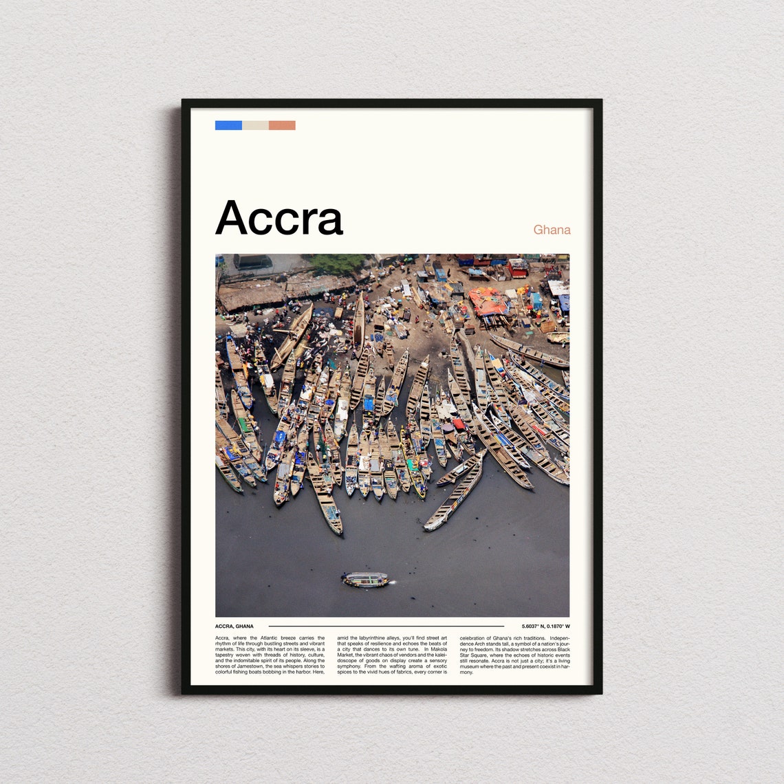 Accra Print Accra Poster Accra Wall Art Ghana Art Print Accra Photo Travel Poster Traveler Gift Travel Lover Christmas Gift