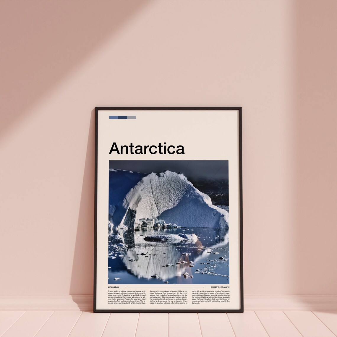 Antarctica Iceberg Polar Landscape Frozen Reflection Art Poster - Image 4