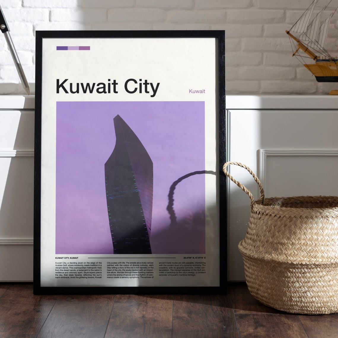 Kuwait City Print Kuwait City Poster Kuwait City Wall Art Kuwait Art Print Kuwait City Photo Travel Poster Traveler Gift Travel Gifts - Image 5