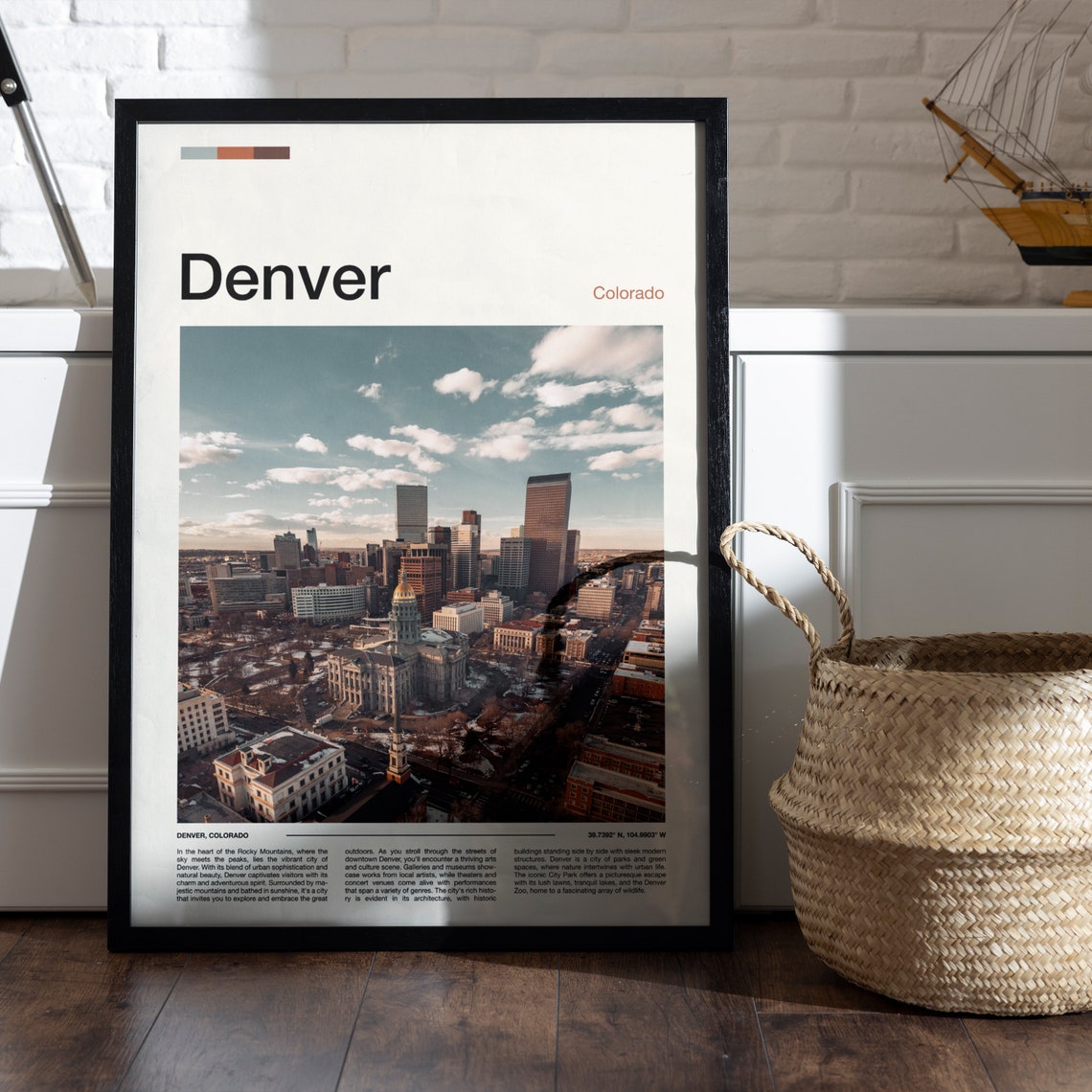 Denver Colorado Downtown Skyline Capitol Dome City View Poster - Image 4