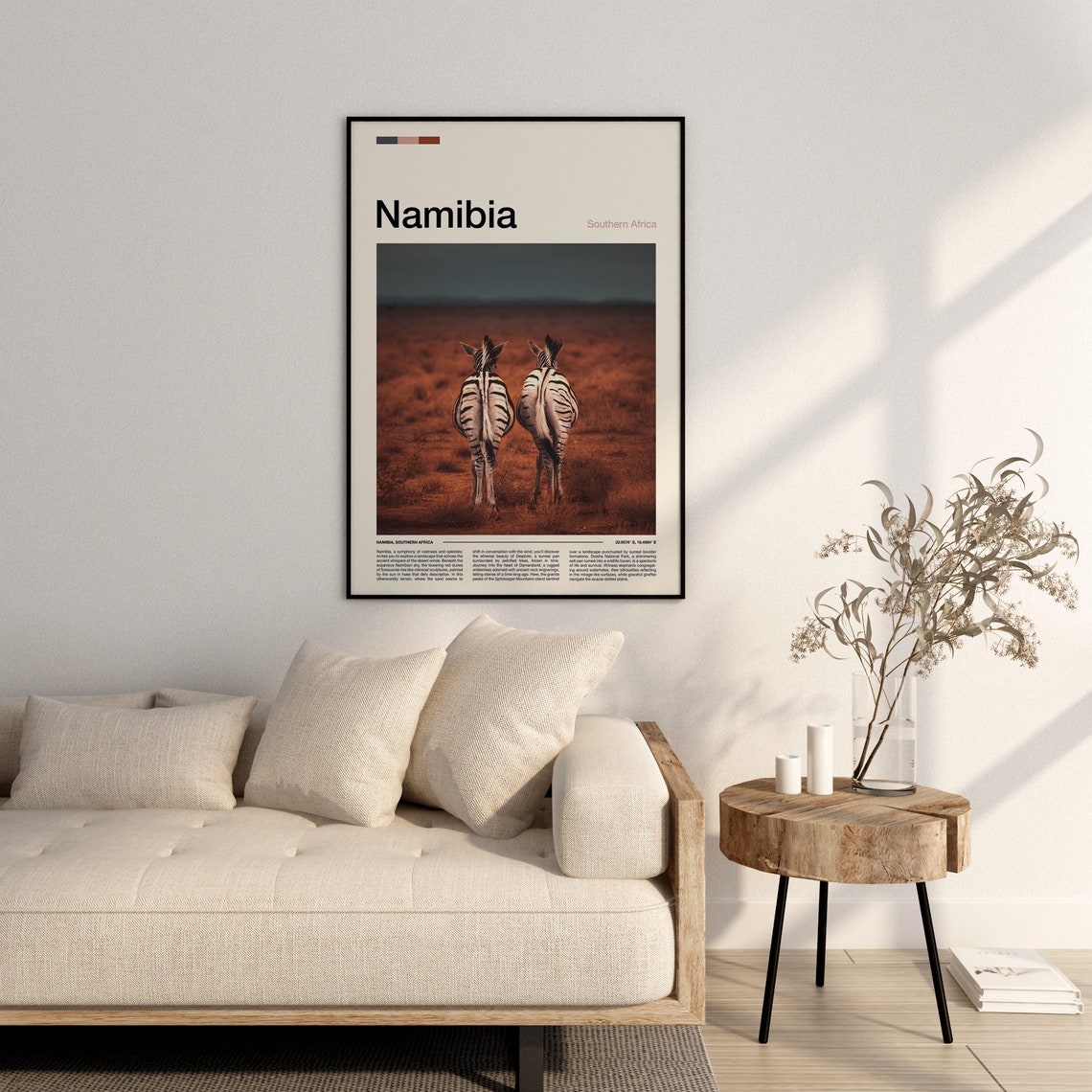 Namibia Safari Zebras Savanna Southern Africa Wildlife Poster - Image 3