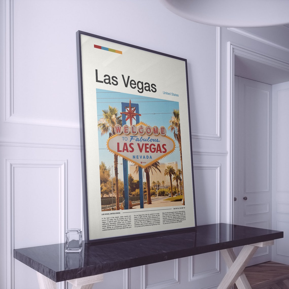 Las Vegas Print Las Vegas Poster Las Vegas Wall Art Las Vegas Art Print Las Vegas Photo - Image 2