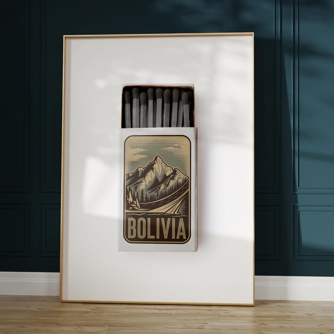 Bolivia Matchbox Print Bolivia Print Bolivia Poster Bolivia Wall Art Bolivia Art Print Bolivia Gifts - Image 5