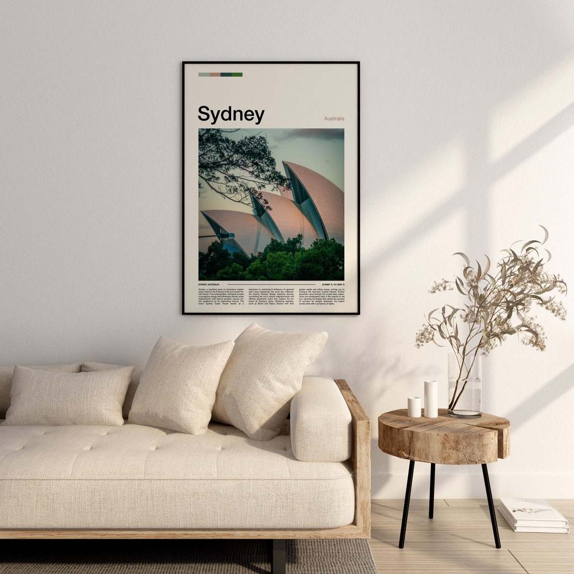 Sydney Australia Opera House Icon Sail Roof Architecture Poster - Image 3