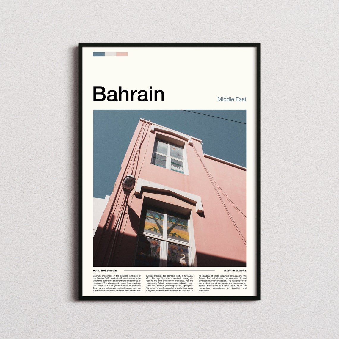 Bahrain Print Bahrain Poster Bahrain Wall Art Bahrain Art Print Bahrain Photo Traveler Gifts Travel Poster