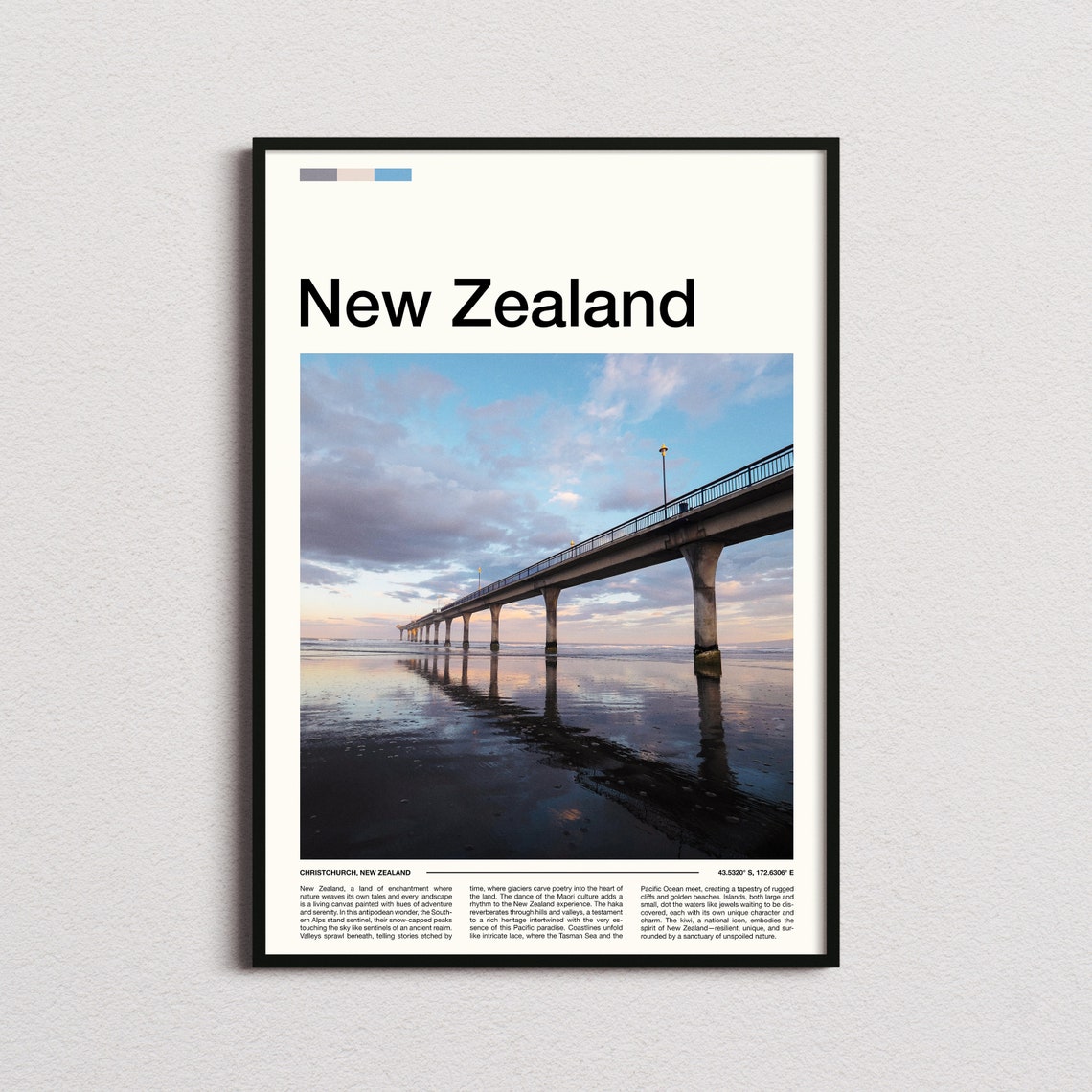 New Zealand Print New Zealand Poster New Zealand Wall Art New Zealand Art Print New Zealand Photo Traveler Gifts Travel Poster