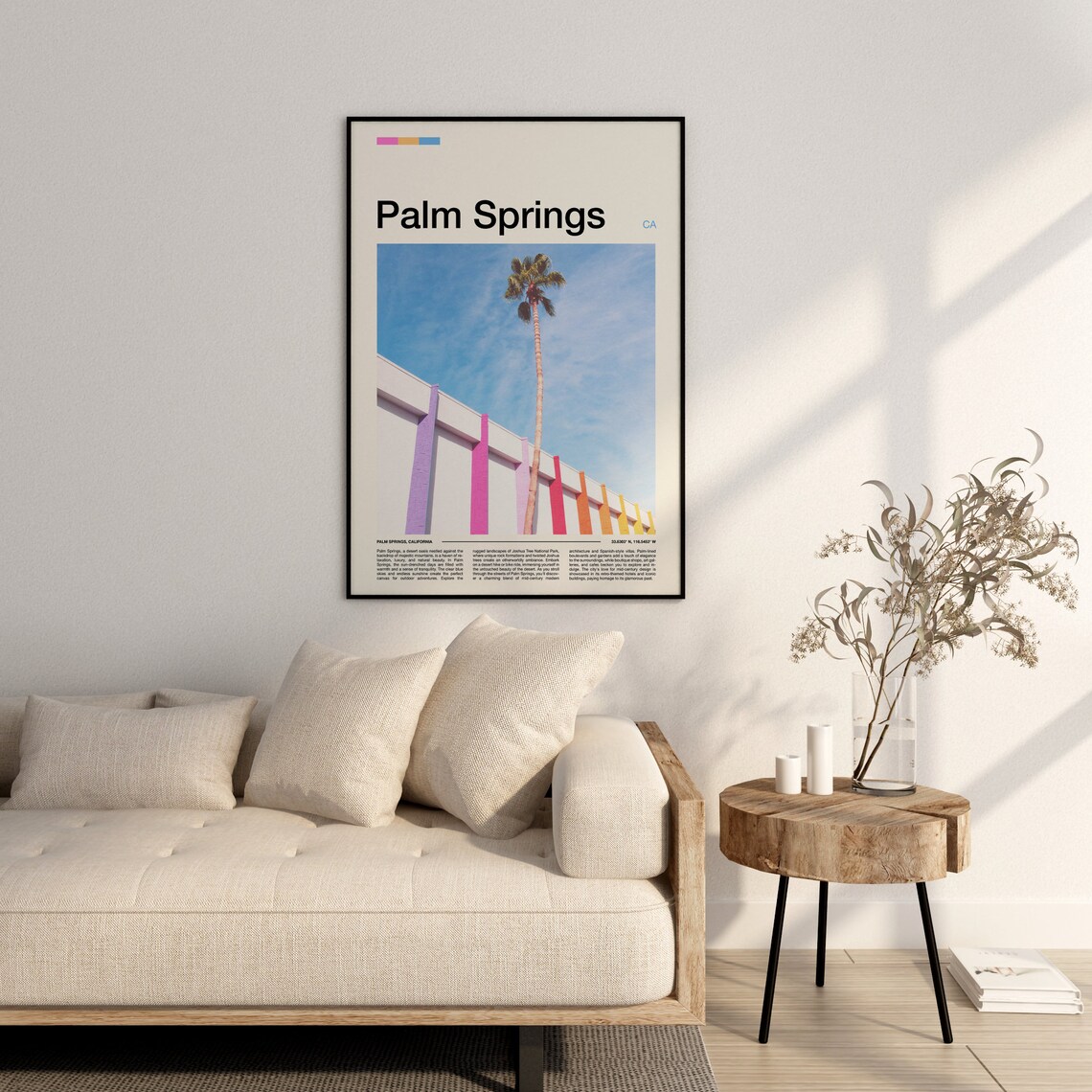Palm Springs California Mid Century Modern Desert Oasis Poster - Image 3