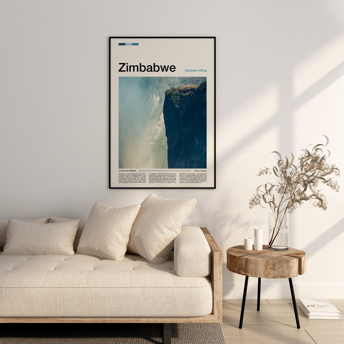 Zimbabwe Print Zimbabwe Poster Zimbabwe Wall Art Zimbabwe Art Print Zimbabwe Photo Travel Poster Traveler Christmas Gift - Image 3