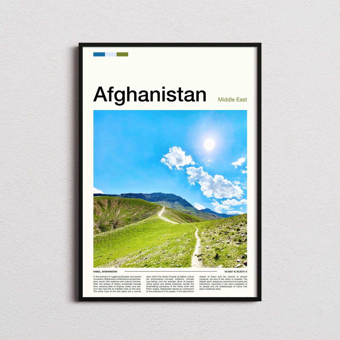 Afghanistan Print Afghanistan Poster Afghanistan Wall Art Afghanistan Art Print Afghanistan Photo Traveler Gifts Travel Poster