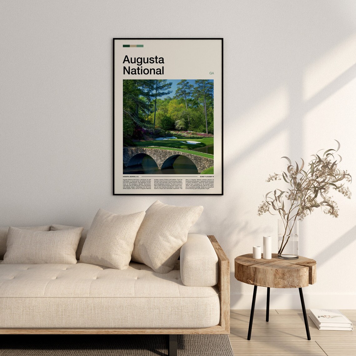 Augusta National Georgia Golf Course Stone Bridge Fairway Poster - Image 4