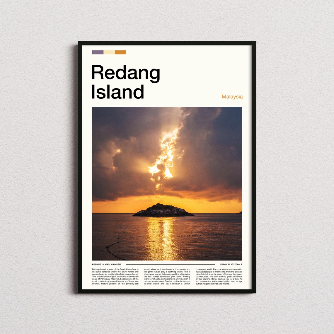 Redang Island Print Redang Island Poster Redang Island Wall Art Malaysia Art Print Redang Island Photo Redang Island Gifts