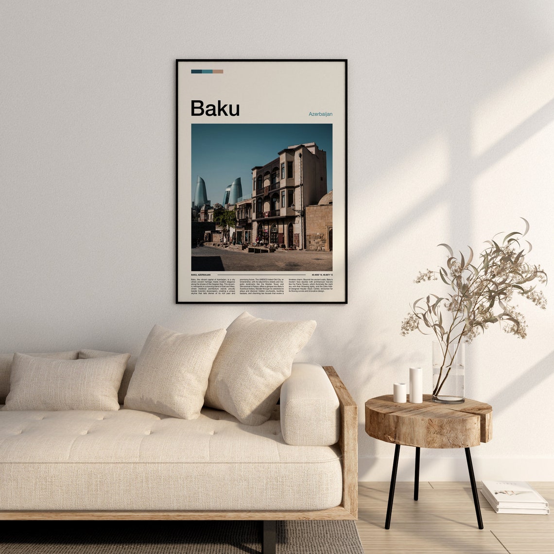 Baku Print Baku Poster Baku Wall Art Baku Art Print Baku Photo Azerbaijan Print Azerbaijan Art - Image 3