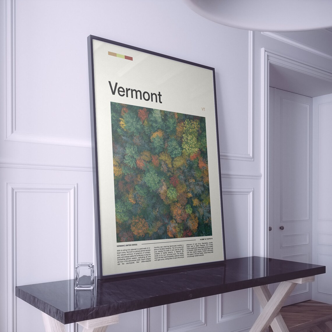Vermont Autumn Forest Canopy Aerial Fall Colors Photography Poster - Image 2