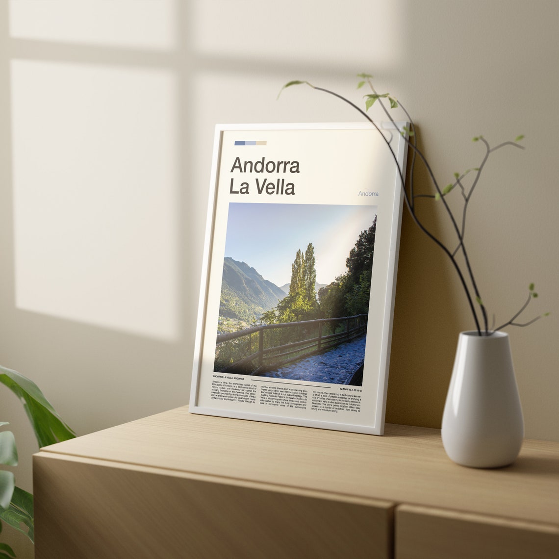 Andorra La Vella Print Andorra La Vella Poster Andorra La Vella Wall Art Andorra La Vella Art Print Andorra La Vella Photo - Image 2