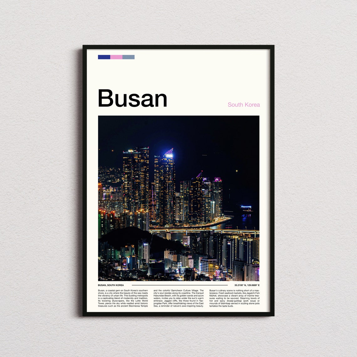 Busan Print Busan Poster Busan Wall Art South Korea Art Print Busan Photo Travel Poster Traveler Gifts Christmas Gifts