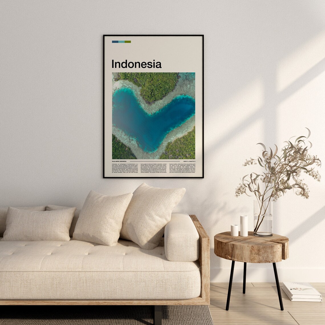 Raja Ampat Indonesia Heart Shaped Lagoon Aerial Turquoise Poster - Image 3