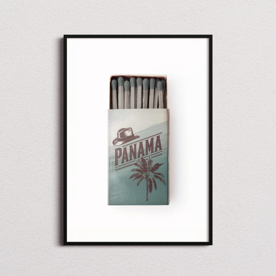 Panama Matchbox Print Panama Print Panama Poster Panama Wall Art Panama Art Print Panama Gifts