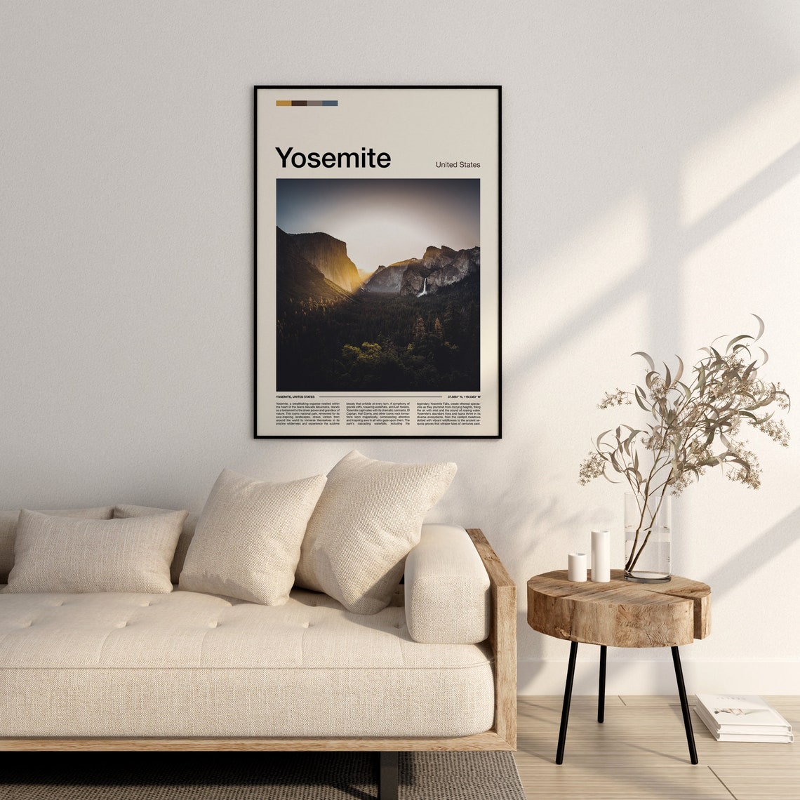 Yosemite National Park Tunnel View Sunset Granite Cliffs Travel Poster - Image 2