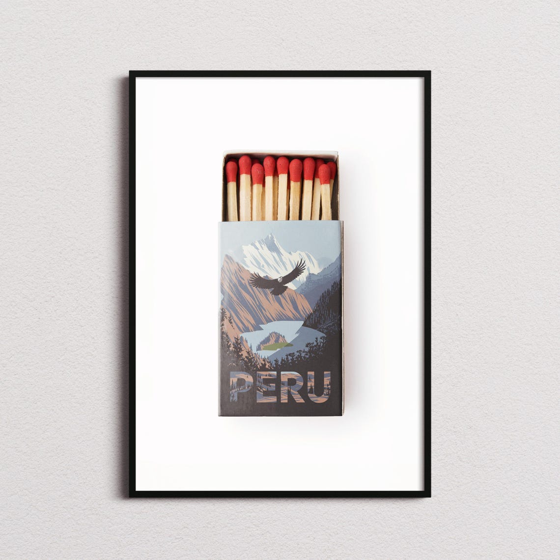 Peru Matchbox Print Peru Print Peru Poster Peru Wall Art Peru Art Print Peru Gifts