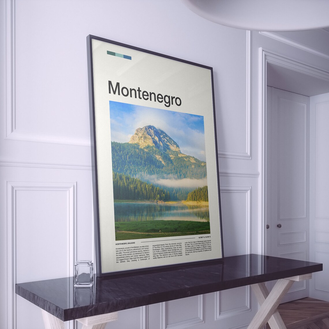 Montenegro Mountain Lake Pine Forest Nature Travel Photo Poster - Image 2