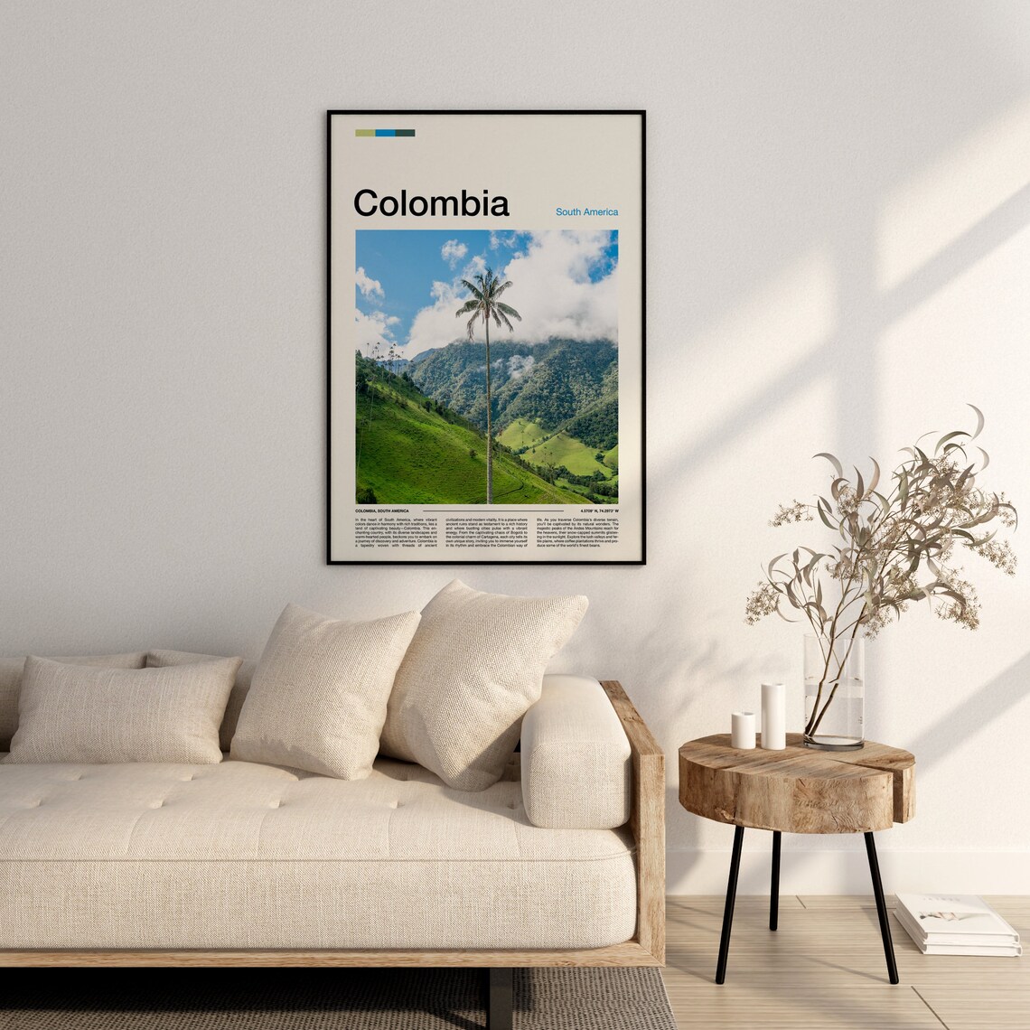 Colombia Cocora Valley Wax Palms Andes Mountain Green Poster - Image 3