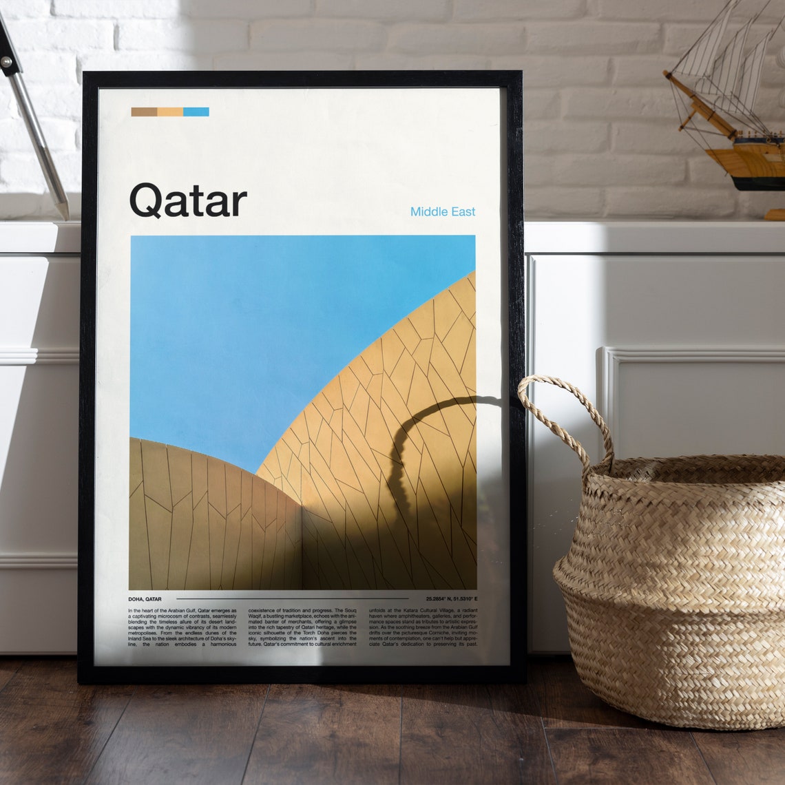 Qatar Print Qatar Poster Qatar Wall Art Qatar Art Print Qatar Photo Traveler Gifts Travel Poster - Image 5