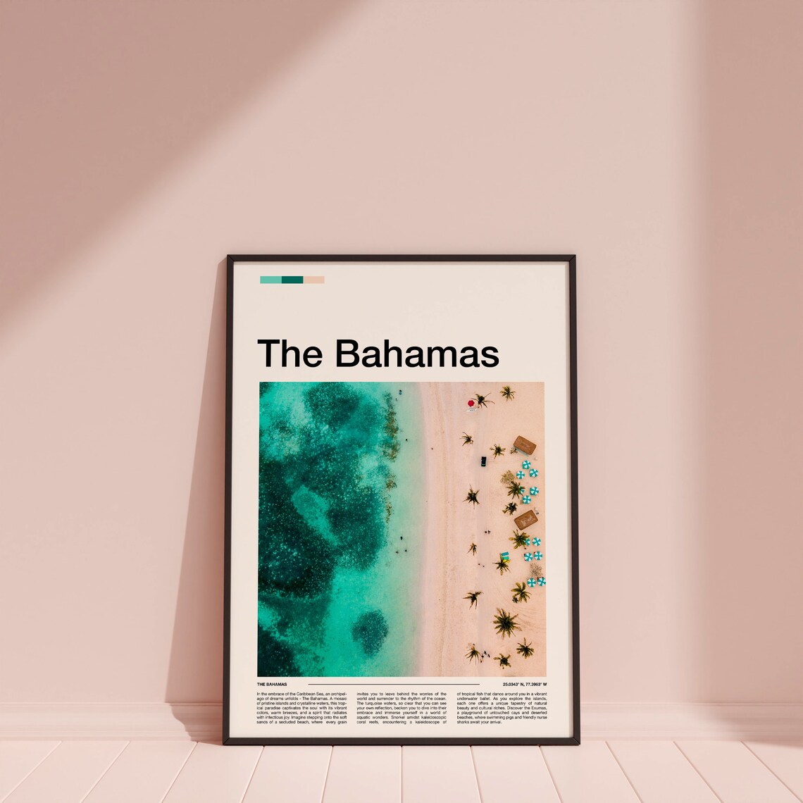 The Bahamas Aerial Beach Turquoise Water Caribbean Travel Poster - Image 4