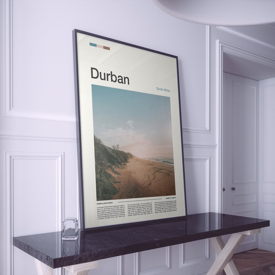 Durban South Africa Beach Sunrise Indian Ocean Sand Dunes Poster - Image 2