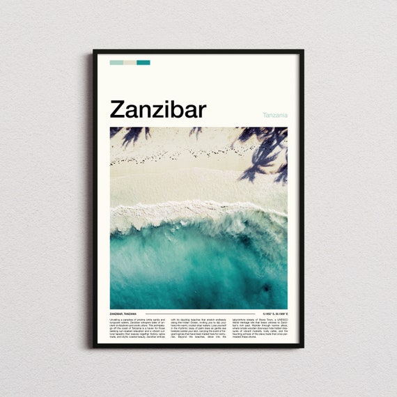 Zanzibar Print Zanzibar Poster Zanzibar Wall Art Tanzania Art Print Zanzibar Photo